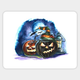 Pumpkin Scary Halloween background Sticker